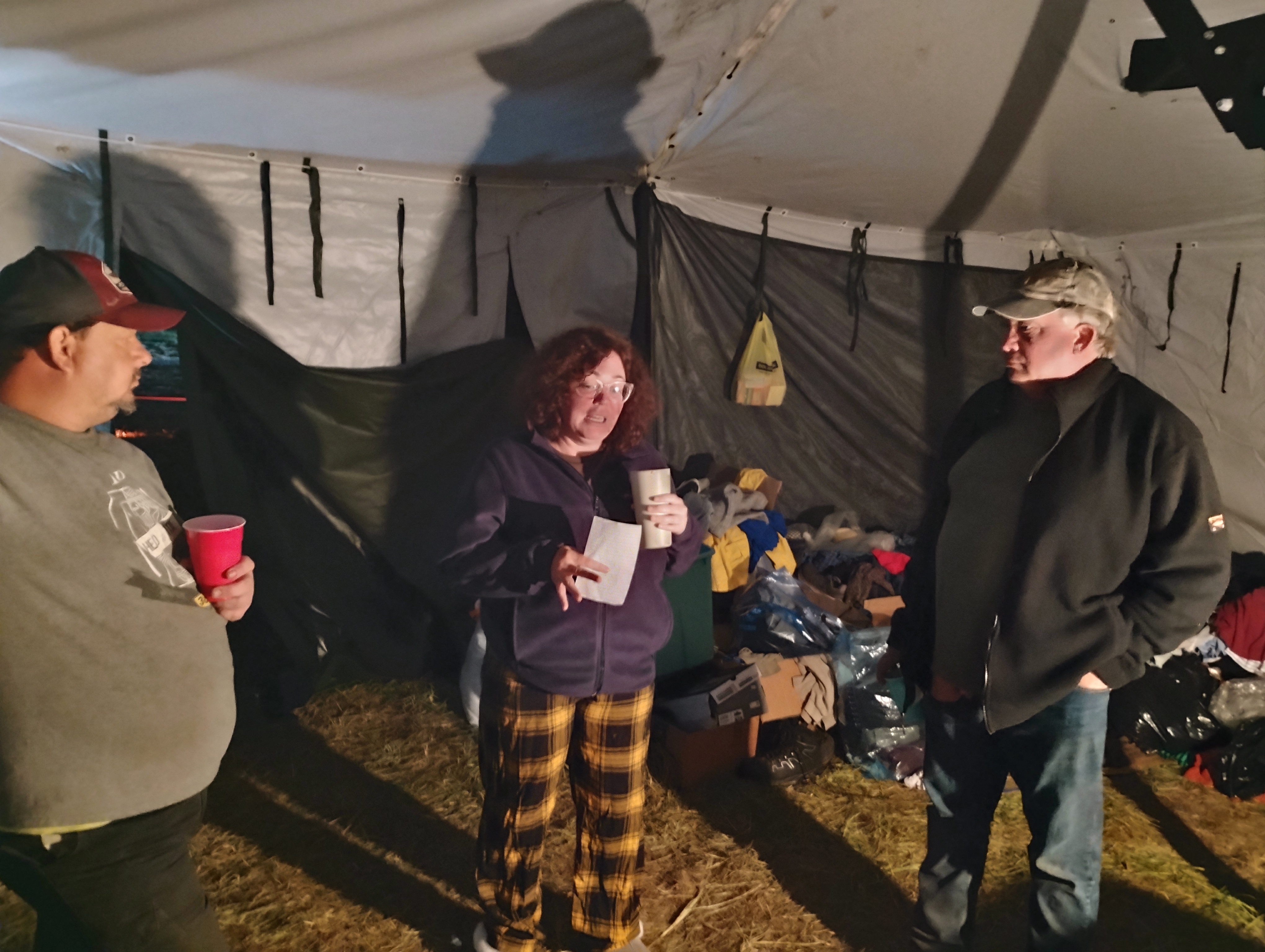 Volunteers gathered at Camp Unknown